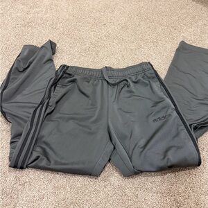 Adidas Charcoal Joggers with Black Stripes